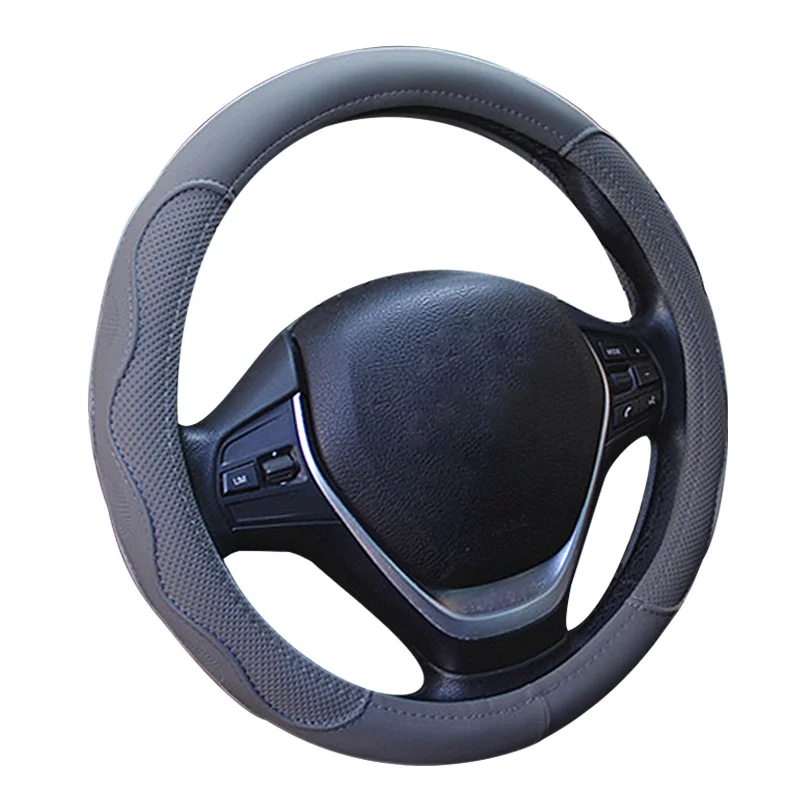 

Hot Sell Environmental Rubber Inner Ring Leather Auto Car Steering Wheel Cover Apply to 38CM Car Steering Wheel Protector