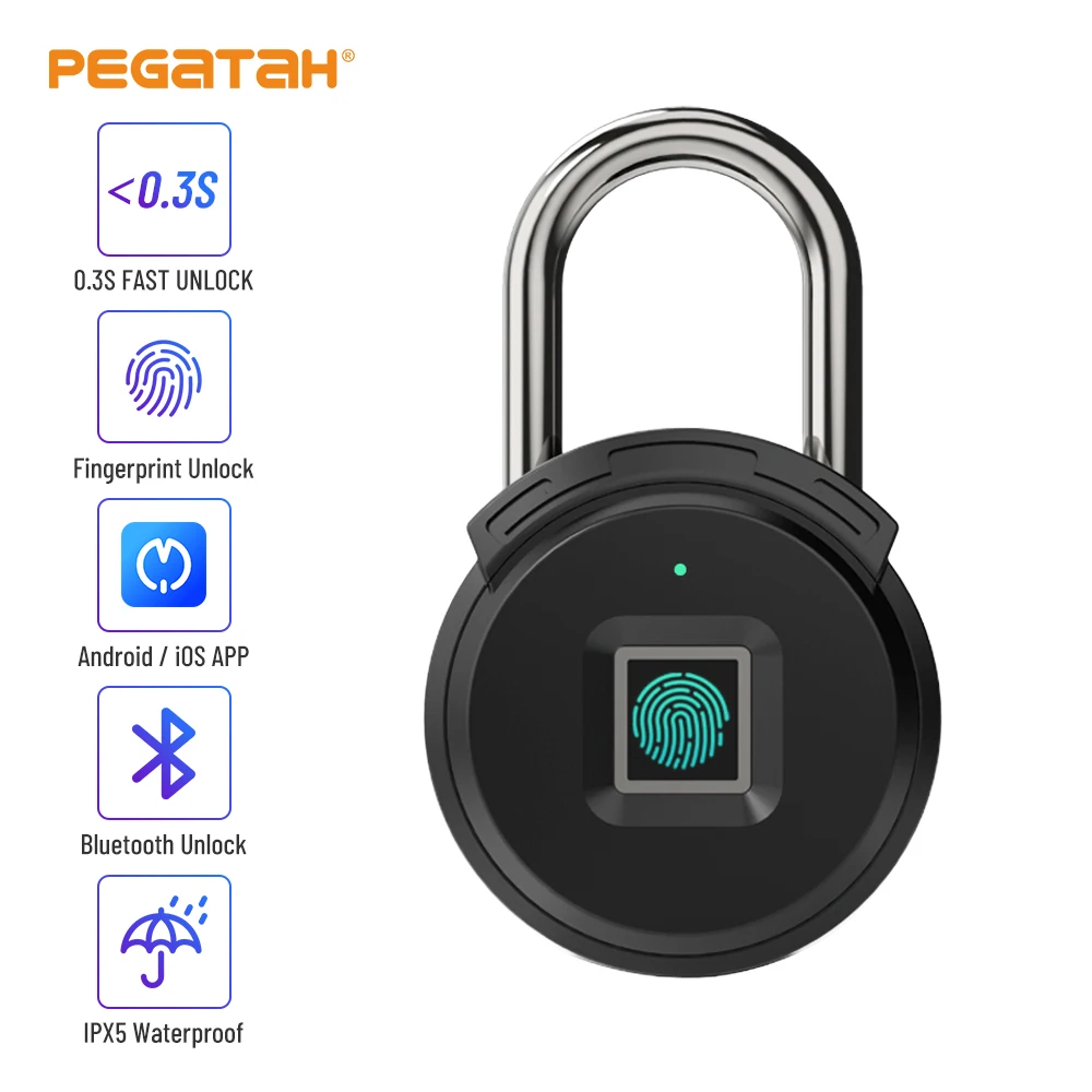 

Сканер отпечатков пальцев Портативный Смарт Bluetooth разблокировка Электрический замок управление через приложение без ключа защита от кражи...