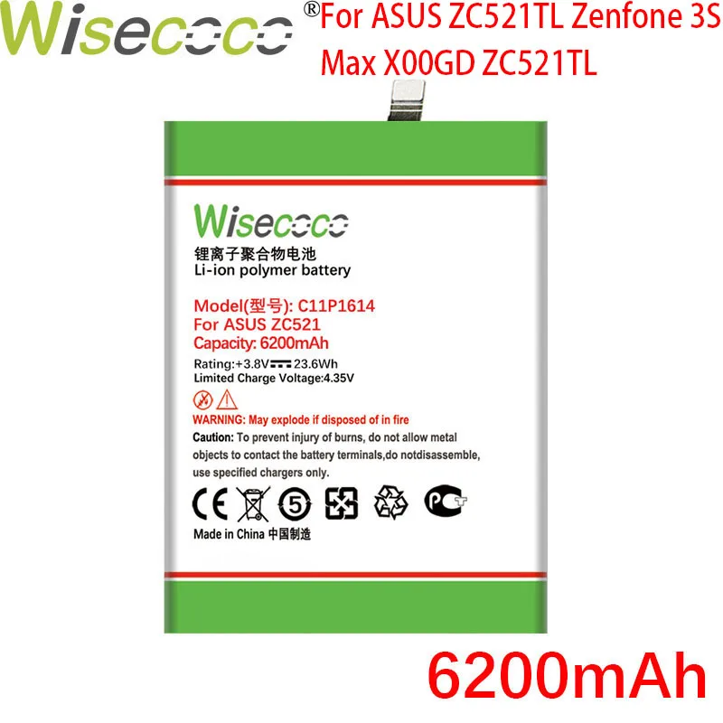 WISECOCO 6200 мАч C11P1614 батарея для ноутбука Asus ZC521TL ZenFone Pegasus 3S MAX мы собрали воедино