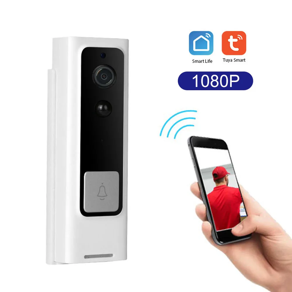 HD 1080P Беспроводной Wi Fi умный дверной звонок визуальный домофон запись видео