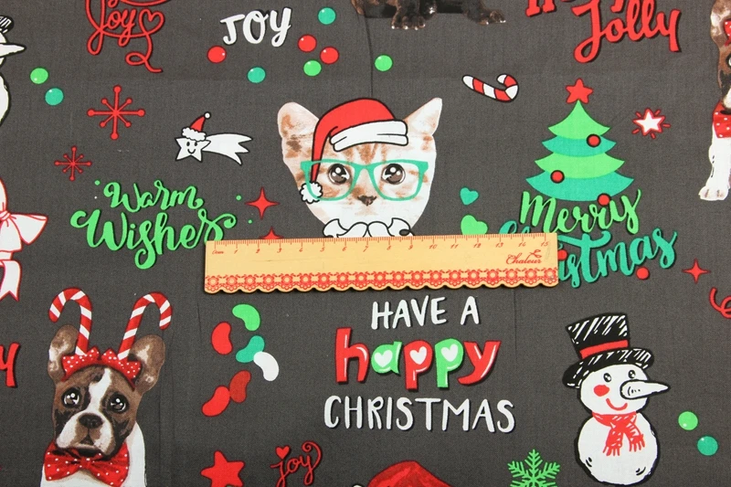 50*140 см Рождественский Французский бульдог кошка искусственный материал ручной