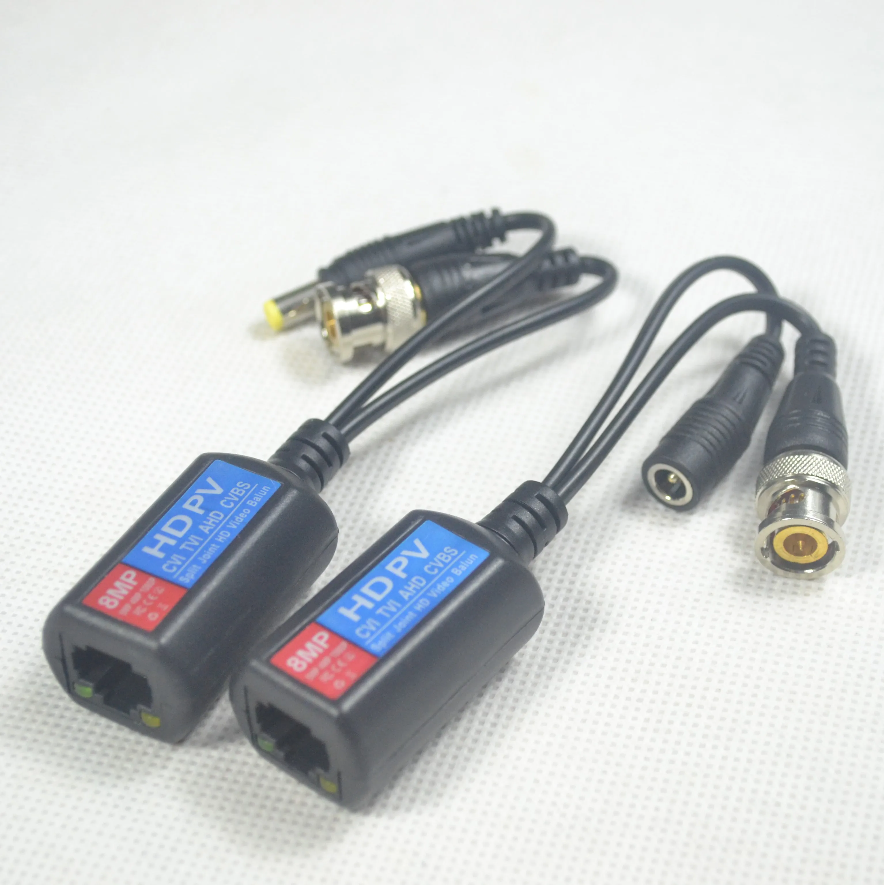 8MP CCTV BNC видео Мощность HD балун HD CVI TVI AHD CVBS CAT5e 6 Защита от перенапряжения 5MP 4MP 3MP 1080P 960P 720P для HD камеры