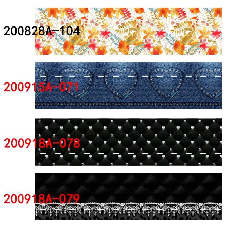 

(50 yards/lot) New style jeans and heart printing grosgrain ribbon