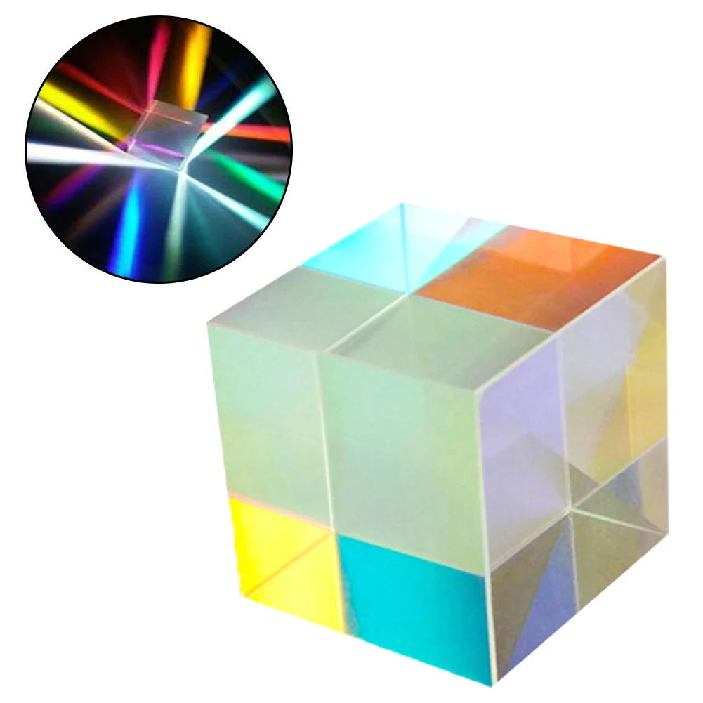 

12.7mm X-Cube Six-Sided Bright Light Cube Stained Glass Prism Beam Splitting Prism Optical Experiment Instrument Optical Lens