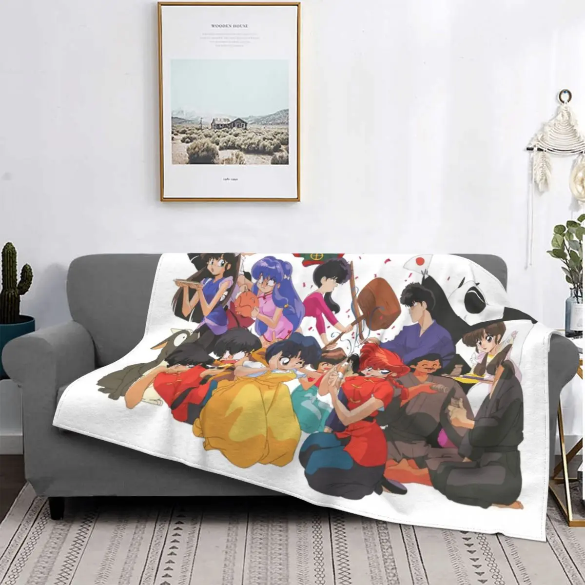 

Аниме Ranma 1/2, одеяло для декора комнаты, восхитительное фланелевое одеяло с защитой от пиллинга, восхитительные подарки