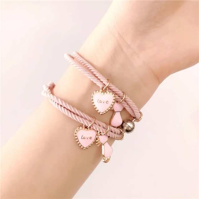 Buy Stylewell I Love You 2 Pcs Magnetic Valentines Day Special Mutual  Attraction Broken Heart Shape Romantic Love Couples Friendship Promise 2 In  1 Duo Wrist Band Cuff Chain Bracelets at Amazon.in
