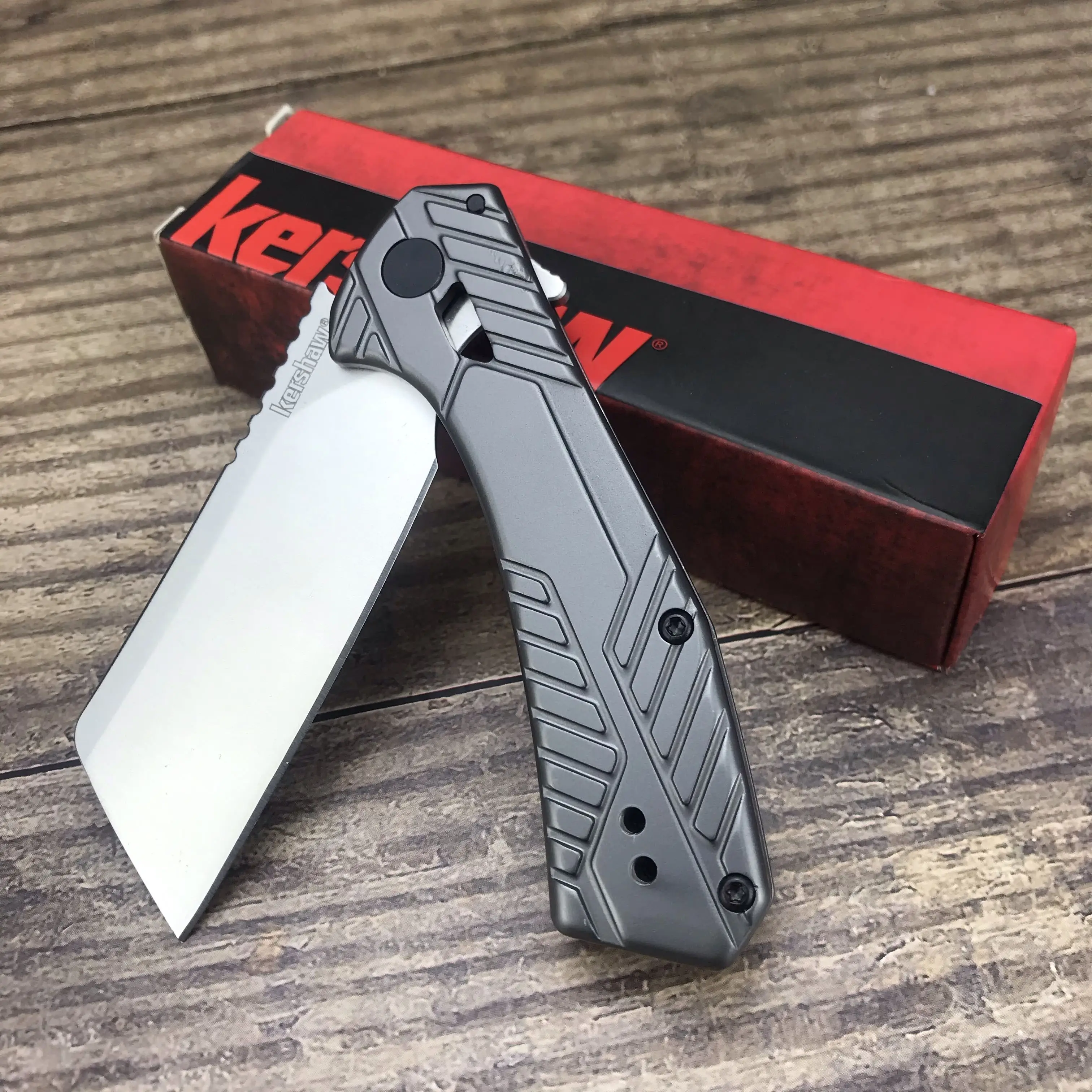 

Stainless Steel Kershaw 3445 Pocket Folding Knife Handles 8cr13mov Blade And Reversible Pocketclip Kitchen Fruit Slicing Tool