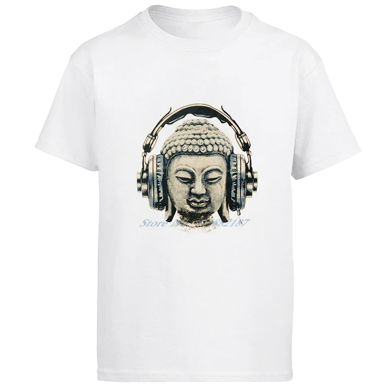 

Buddha Music Art graphic t shirts short sleeve t-shirts Tees Tops Harajuku Streetwear O-neck T-shirt Summer Men's clothing