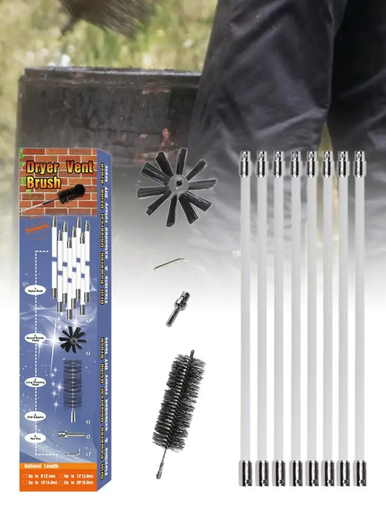 

Fireplace Pipe Brush Crevice Brush Corner Cleaning Brush Fireplaces Inner Wall Cleaning Brush Cleaner Chimneys Accessories