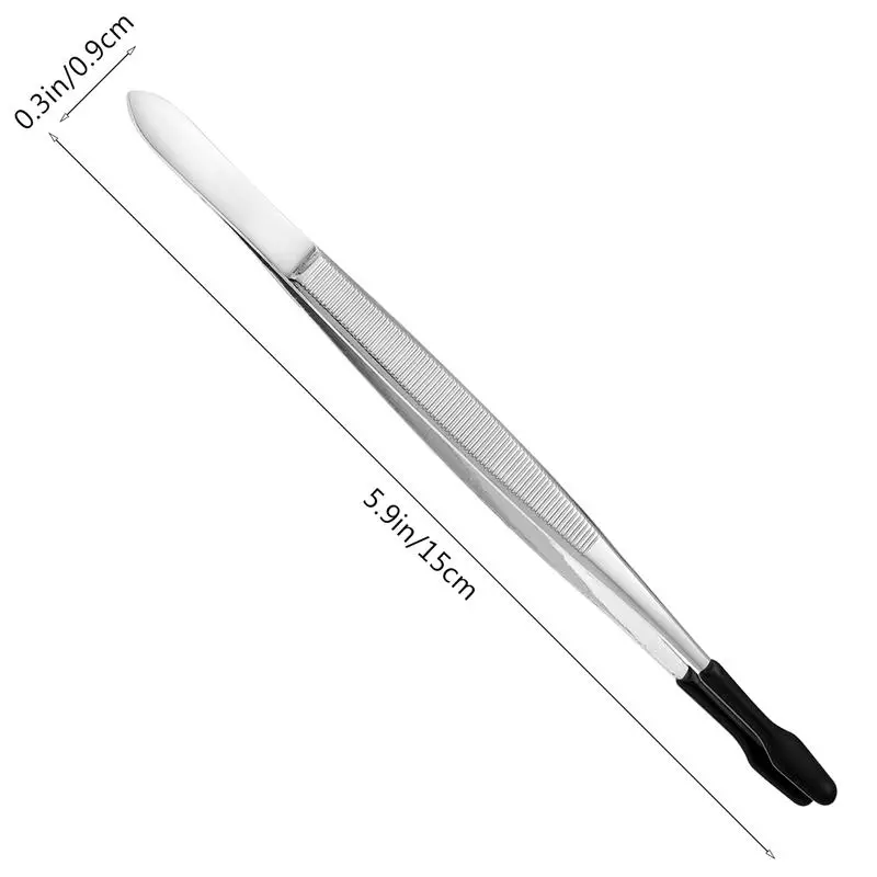 

2 Pcs Stainless Steel Stamp Tweezer Cash Tweezers Portable Stamp Nippers