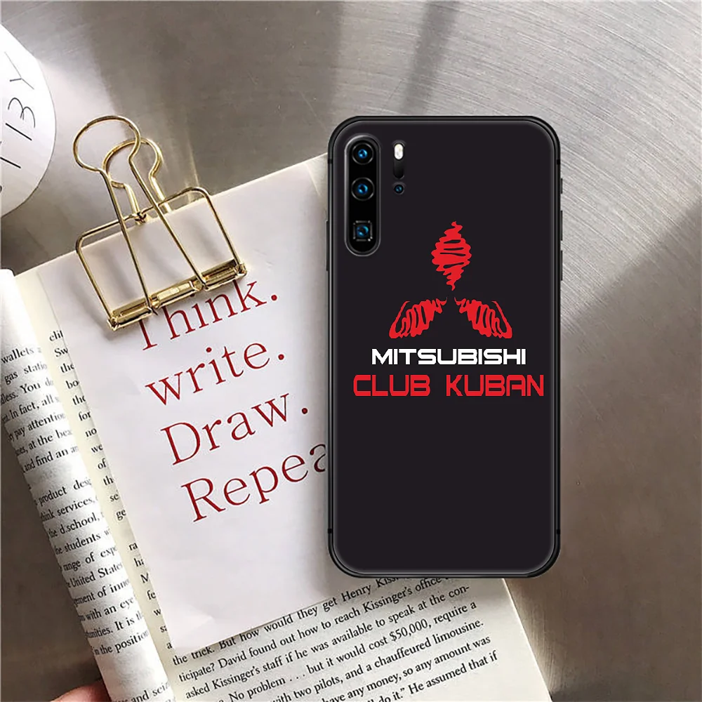 

Car Mitsubishi EVO Phone Case Cover For Huawei Mate P 10 20 30 40 Lite Pro Smart Z 2019 Black Painting Pretty Bumper