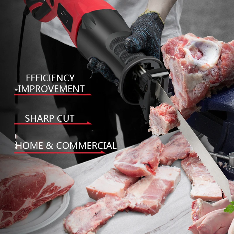 Электрическая косточная пила 220 В цепная режущий инструмент бытовой ручной резак