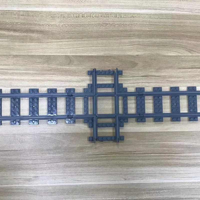 Moc City Train Tracks train Station Cross Track Flexible Rail Integrated Building Block Bricks Compatible All Brand trein | Игрушки и