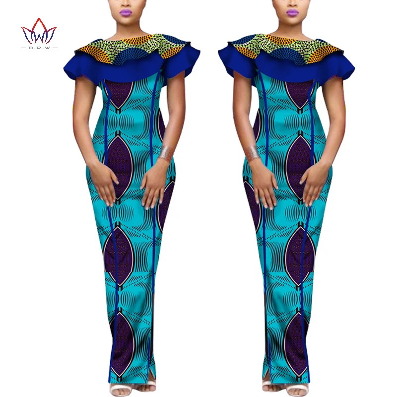 Летнее женское платье макси без рукавов африканская мода Анкары головной платок