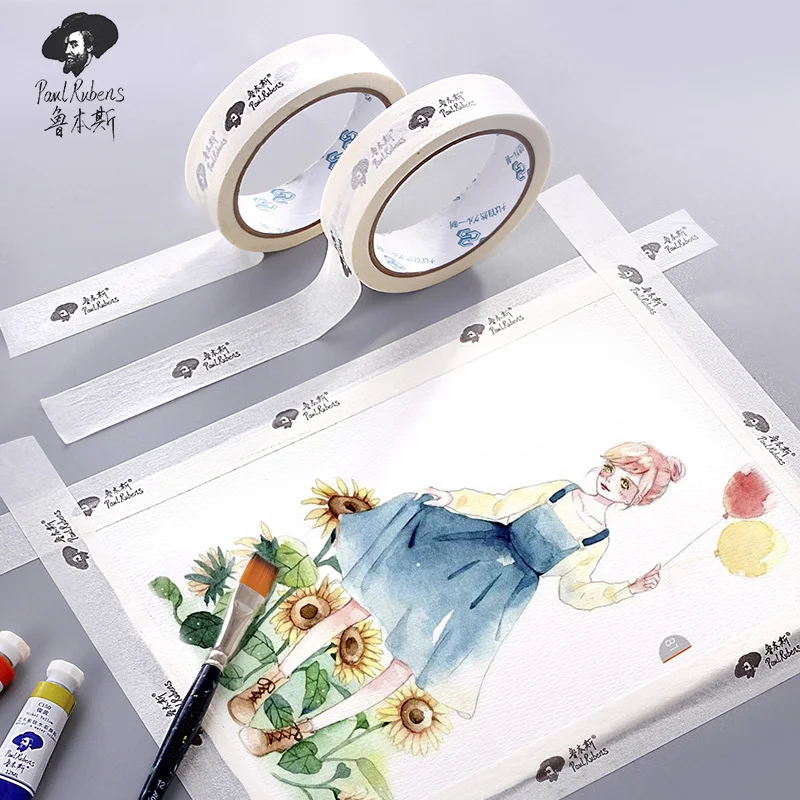 

Paul Rubens Professional Watercolor Masking 2.5cm*20m Decorative Adhesive Tapes Sketch School Art Set Supplies