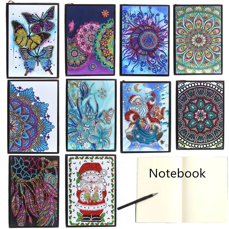 

DIY Special Shaped Diamond Painting Flower Butterfly Notebook Diary Book Sketchbook Embroidery Diamond Cross Stitch Craft Gift
