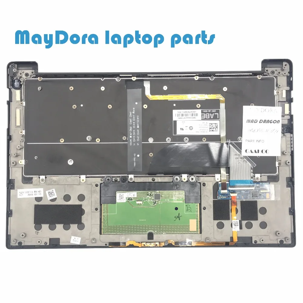 Ноутбук сша клавиатура для DELL XPS13 9350 9360 упор рук в сборе/W задняя тачпад управление