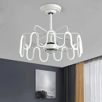 creative personality fan light ceiling fan light nordic simple invisible bedroom dining room ceiling fan chandelier integrated