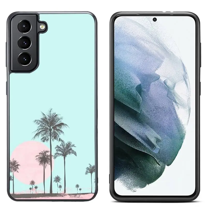 

Fashion Simple Landscape Painting Phone Case For Samsung S7 S8 S9 S10 S20 ULTRA Plus PC Cover Fundas Coque