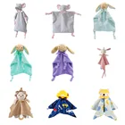 Детское успокаивающее полотенце в виде животного, Мультяшные плюшевые игрушки, медведь, кролики, успокаивающие куклы для новорожденных, мягкое успокаивающее полотенце