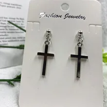 2021 new Fashion  Cross Pendant Cartilage Drop Dangle Earrings Punk Jewelry For Cool Women Girl Friendship Gifts