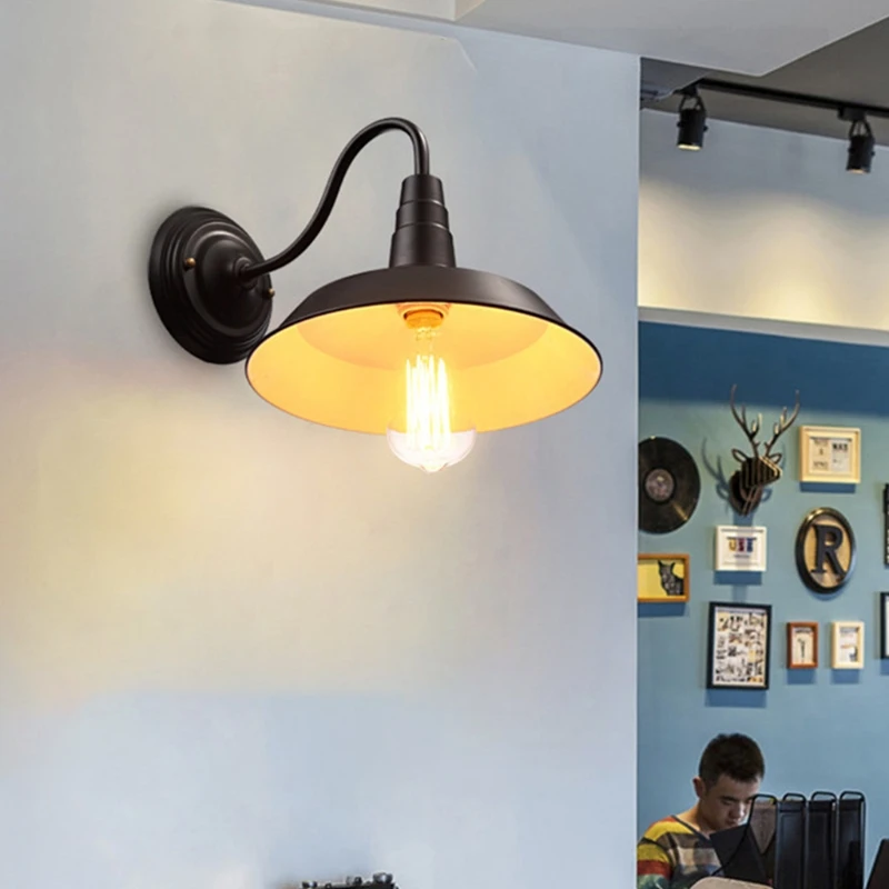 

Retro Industrial Wall Mount Lamp Outdoor Barn Garage Vintage Fixture Night Light