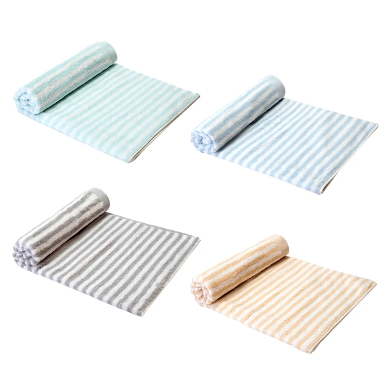 

4Pcs/Pack 34x75cm Soft Cotton Stripe Face Towel Breathable Absorbent Washcloth C63B