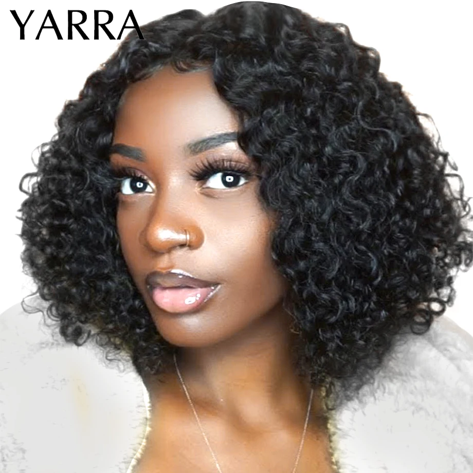

Brazilian Deep Wave Short Bob Wig Pre Plucked 13x4 Lace Frontal 4x4 Lace Closure Human Hair Wigs for Black Women Remy 150% Yarra