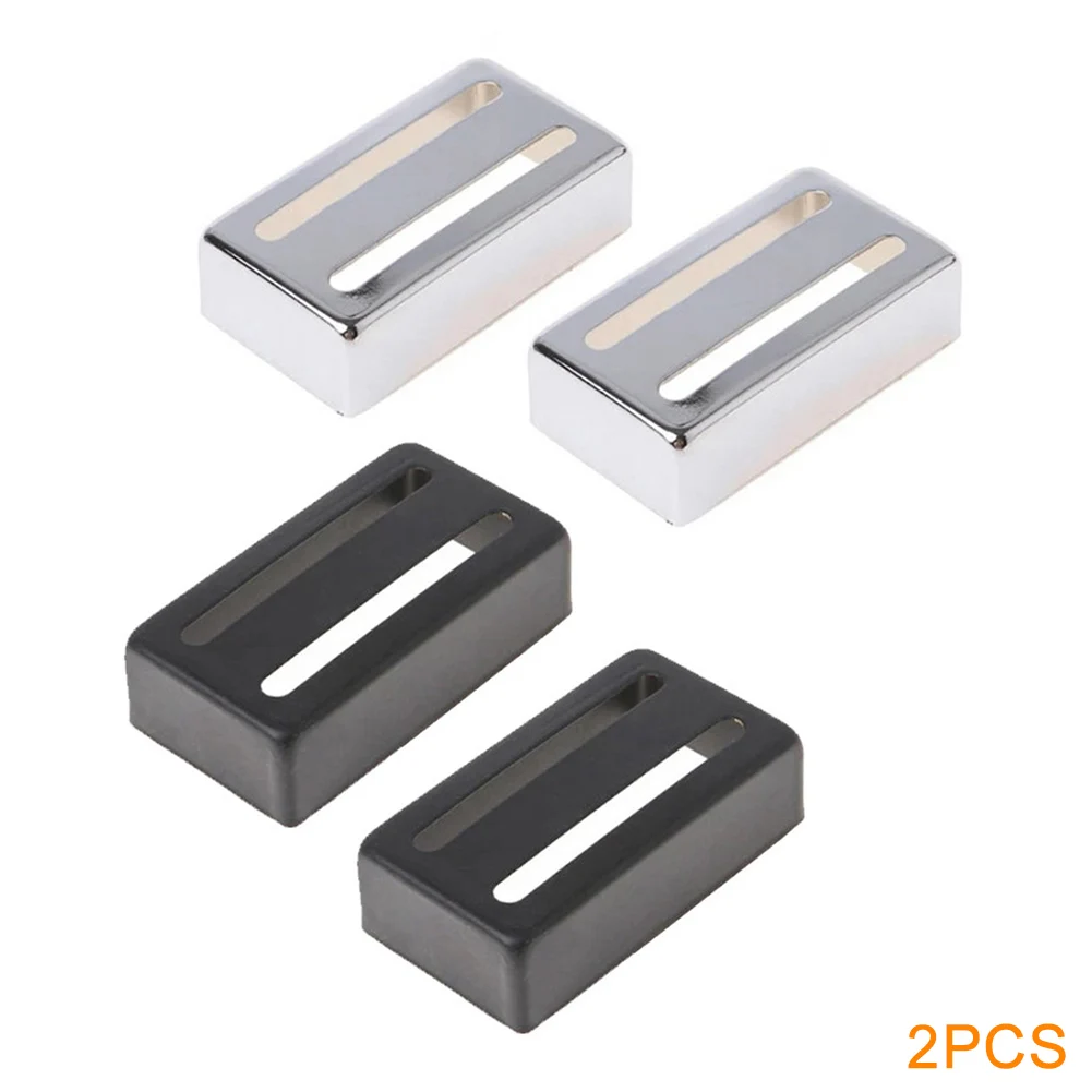 

2pcs Closed Performance Humbucker Noise Control Musical Two Line Professional Pickup Cover Stain Resistant Electric Guitar