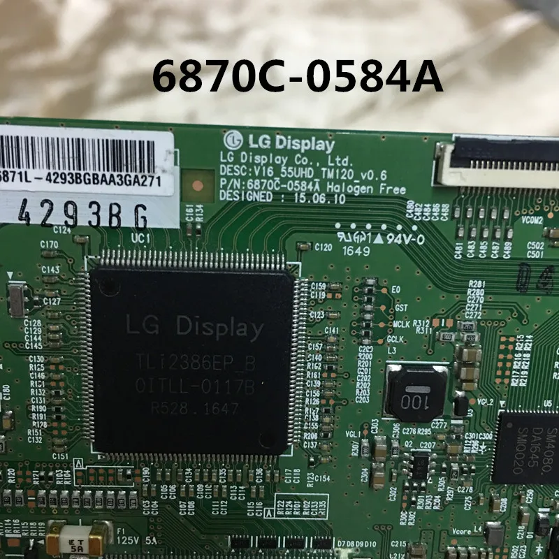 Тест хорошего качества T-CON доска для LG V16 55UHD TM120 6870C-0584A/0584B 43/49/55 дюймов ЖК-дисплей ТВ