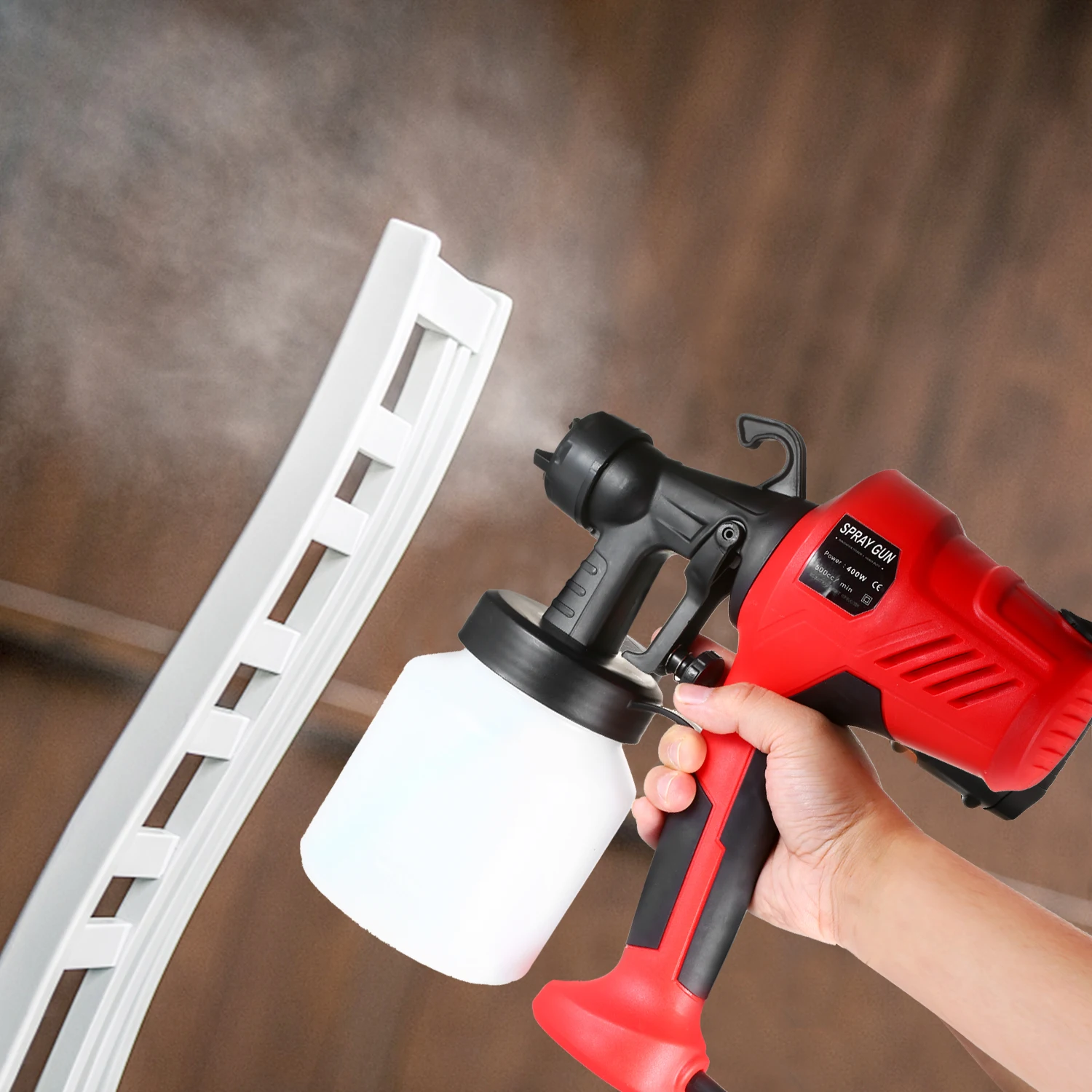 Portable High-pressure Electric HVLP Paint Sprayer Airbrush Gun Removable Adjustable Spray for Car and Home | Инструменты
