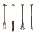 Скандинавская медная роскошная хрустальная люстра в стиле пост-модерн для столовой, спальни, прикроватная креативная люстра E14, 220 В, 110 В, 230 В