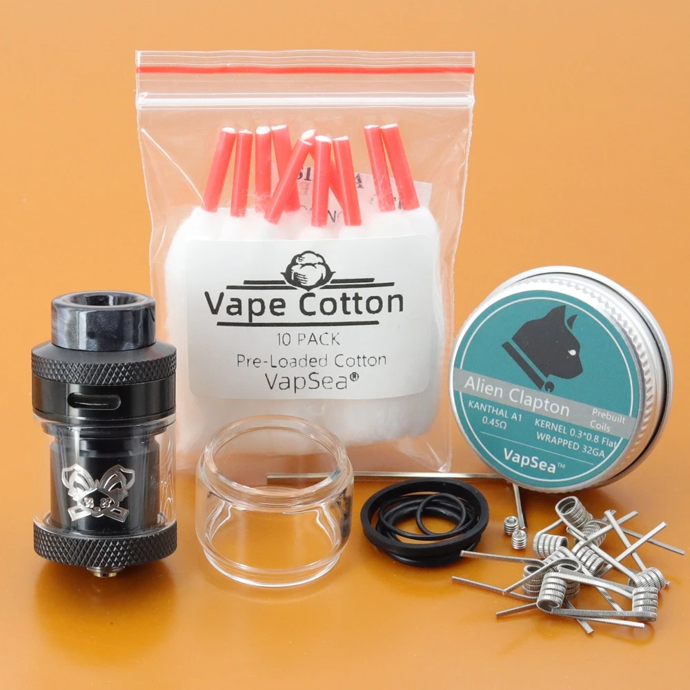 

VapSea Dead Rabbit RTA Atomizer 25mm 2mL / 4.5mL Single / Dual Coil DL Tank Top Fill Atomizer Kit For Vape Box Mod