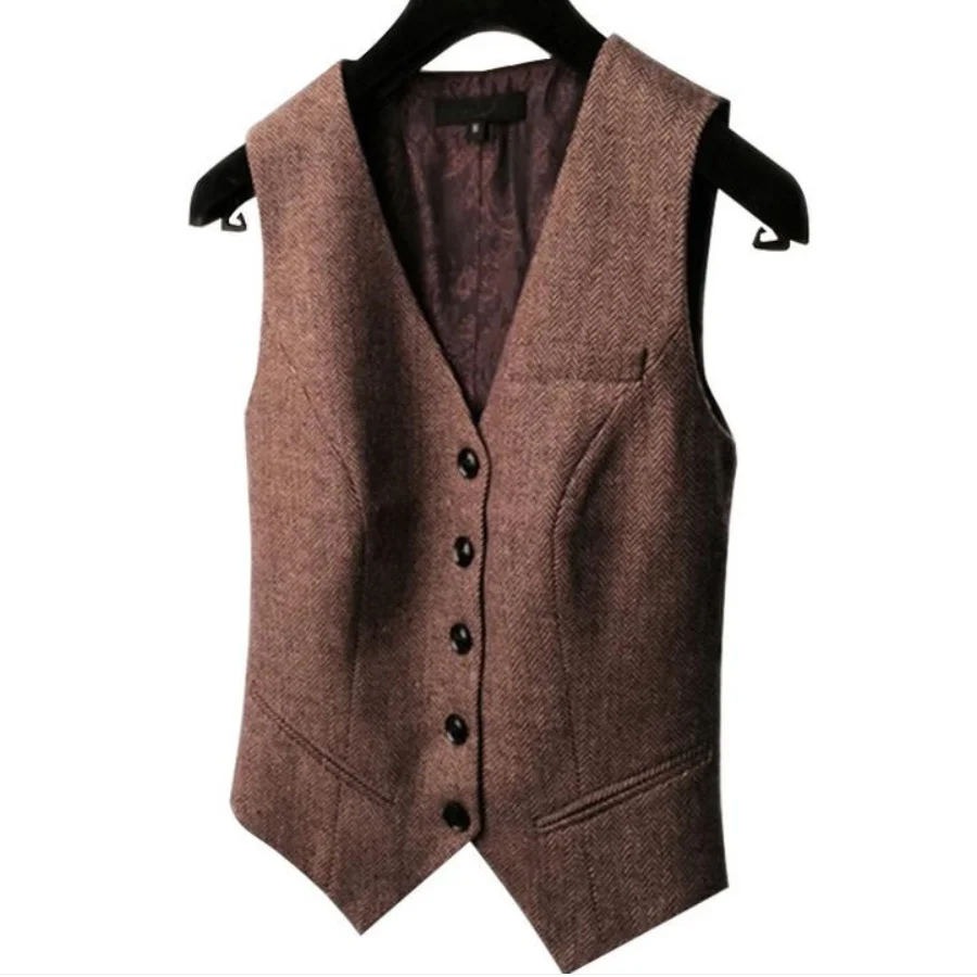 

Spring New Suit Vest Ladies Waistcoat Short Jacket Casual Ol Coat Women