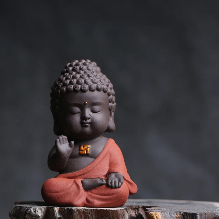 

LUWU ceramic teapets monk tea play handmade chinese tea set decoration