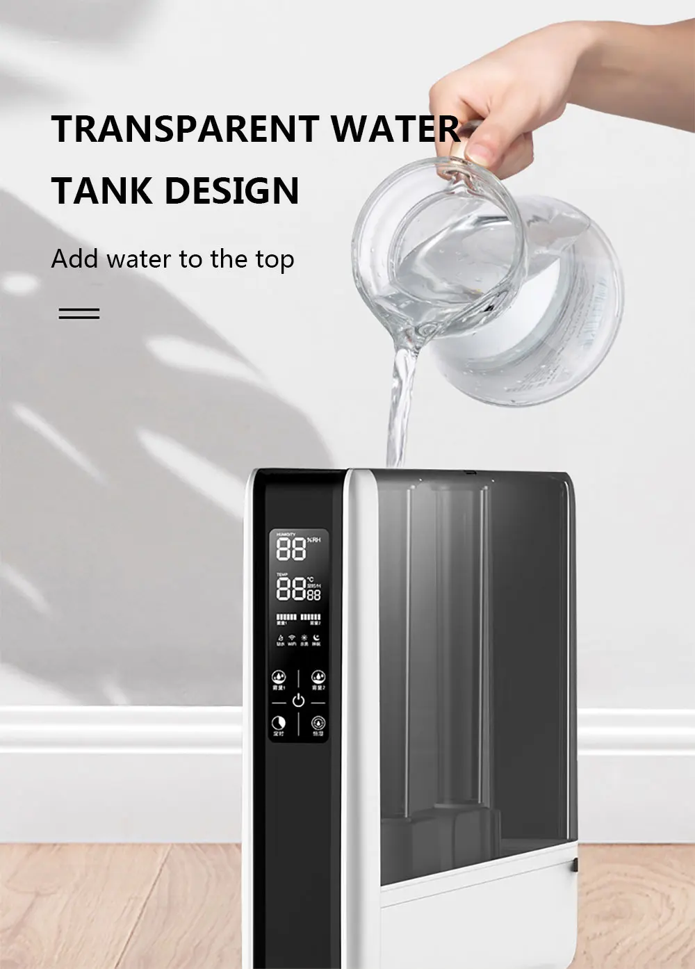 Большой Ёмкость 16L промышленный увлажнитель воздуха бытовые тумана двойная