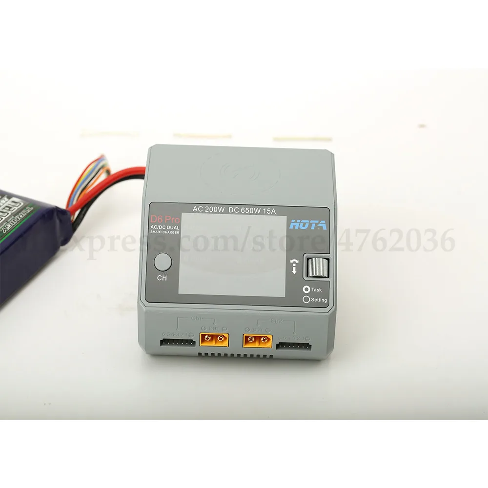 HOTA D6 Pro умное зарядное устройство AC200W DC650W 6S 15A для Lipo LiIon NiMH батареи с iPhone Samsung