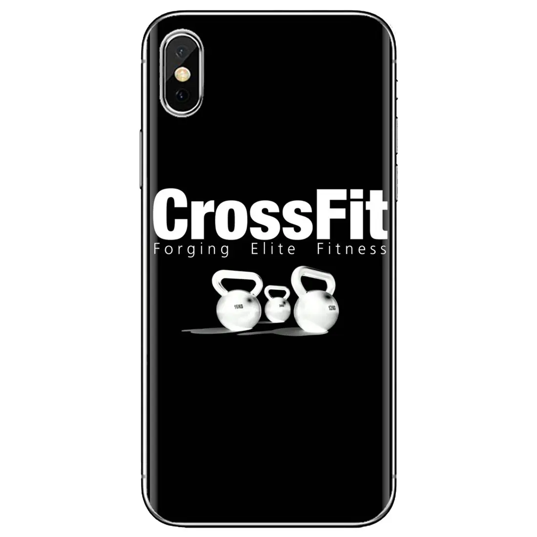 Тренировочный силиконовый чехол CrossFit для iPhone iPod Touch 11 12 Pro 4 4S 5 5S SE 5C 6 6S 7 8 X XR XS Plus Max