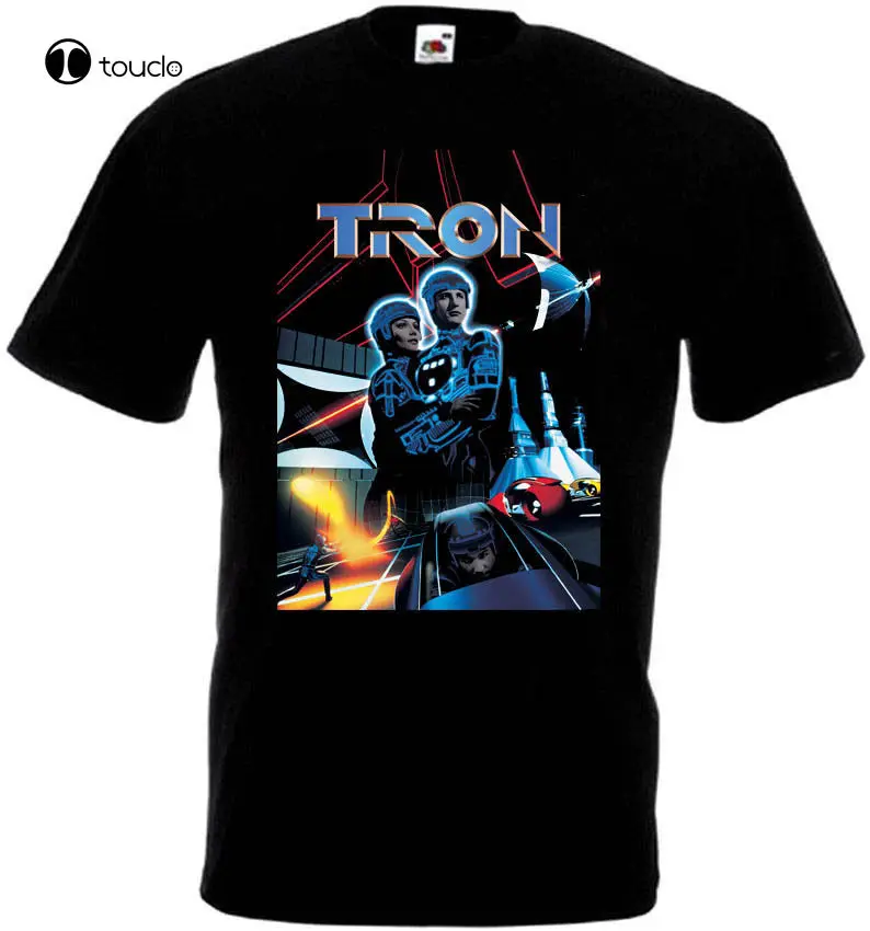 

Tron V1 T-Shirt Black Movie Poster All Sizes S...3Xl