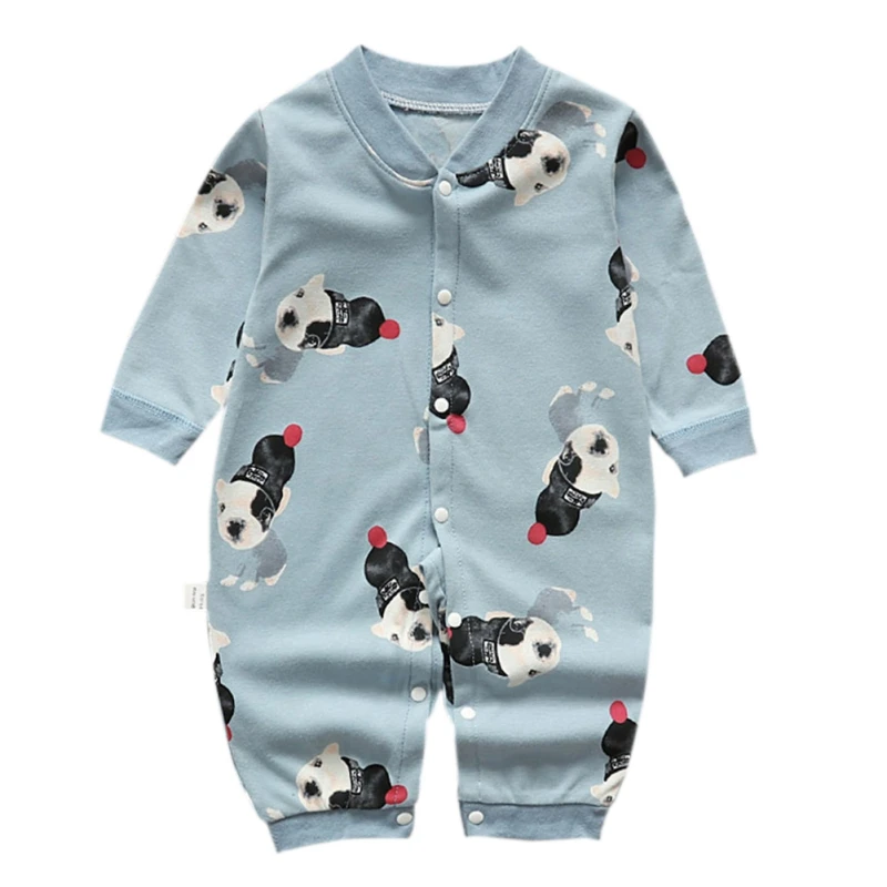 Autumn Toddler Infant Rompers Baby Boy Girl Cartoon Dog Print Outfits Cotton Romper Jumpsuit Newborn Clothes Clothing 3-12M |