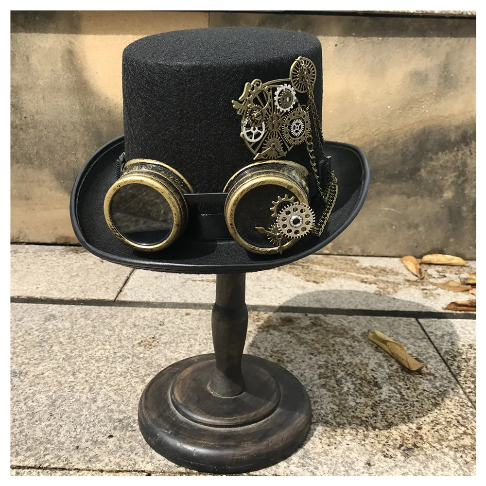 Модная мужская и женская верхняя шляпа ручной работы в стиле стимпанк с