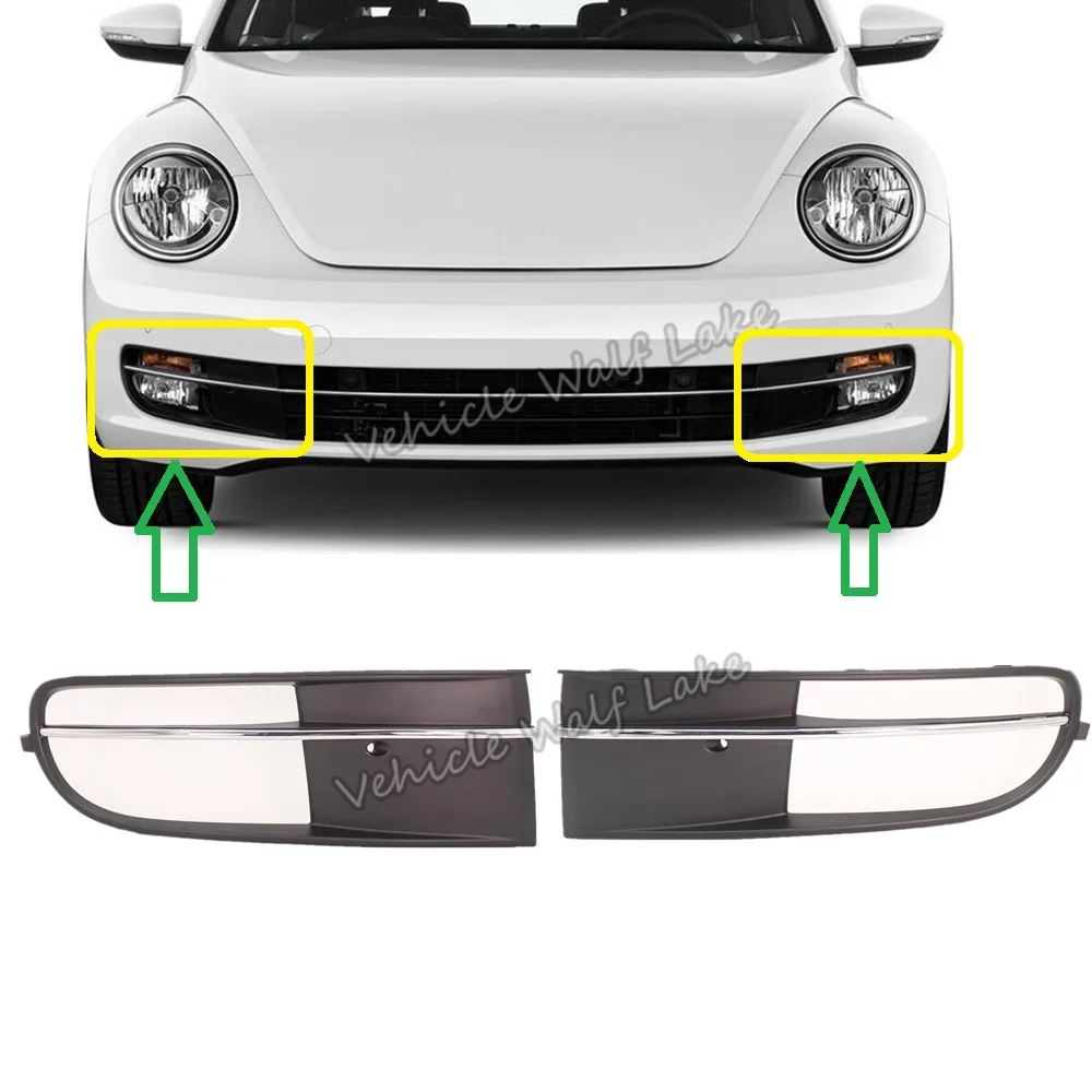 

Left And Right For VW Beetle Cabriolet 2012 2013 2014 2015 2016 Car-Stying Front Bumper Fog Lamp Fog Light Cover Grille