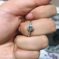 natural 3 55 5mm colombia emerald ring s925 sterling silver exquisite fine jewelry for women party natural green gemstone