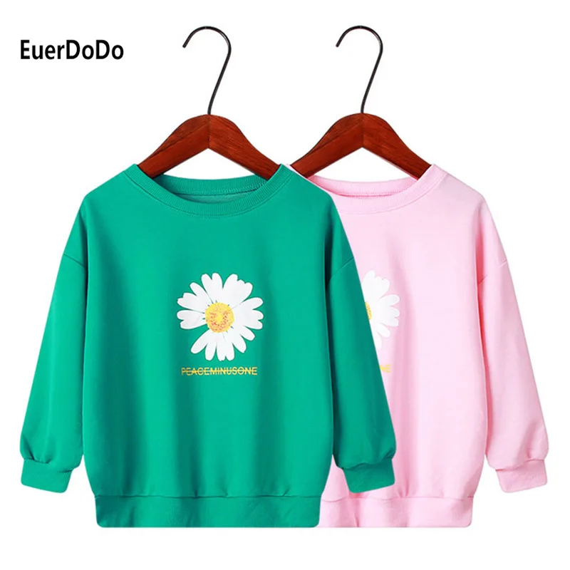 

2020 брендовые свитшоты для девочек и мальчиков, пуловер, осенне-зимние детские толстовки, хлопковые свободные блузки, детская одежда с цвето...