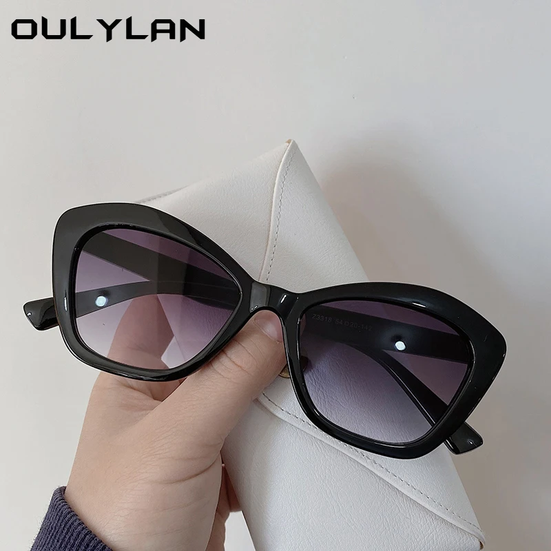 Солнечные очки Oulylan кошачий глаз женские винтажные Роскошные брендовые