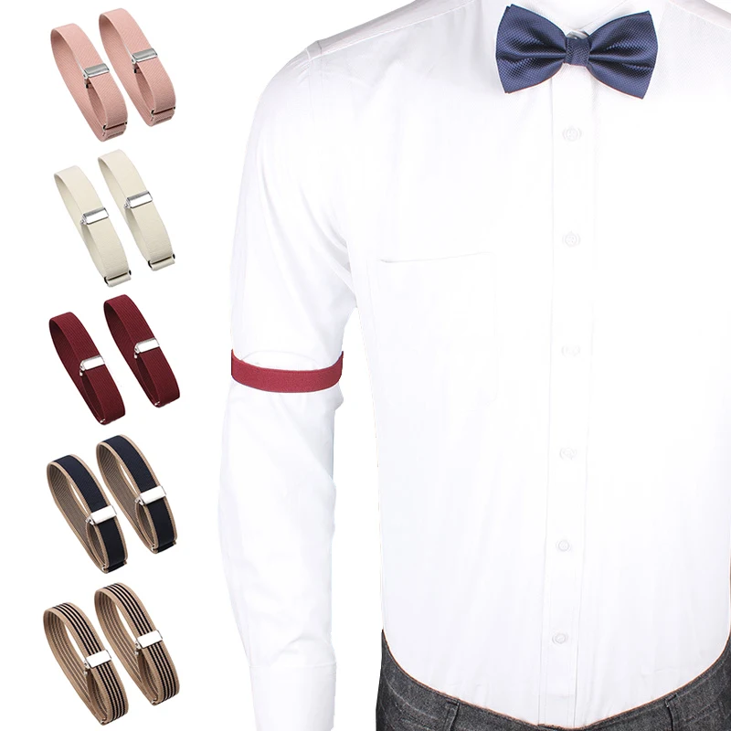 1Pair Elastic Armband Shirt Sleeve Holder Women Men Fashion Adjustable Arm Cuffs Bands for Party Wedding Clothing Accessories |