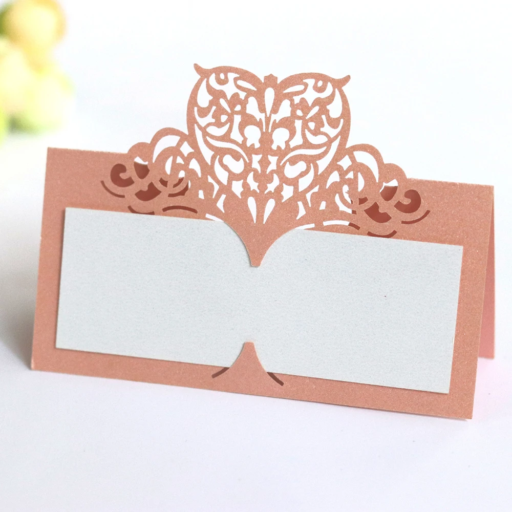 

New 50Pcs Laser Cut Place Card Wedding Name Cards Guest Wedding Party Table Decoration Name Place Card For Wedding Decoration