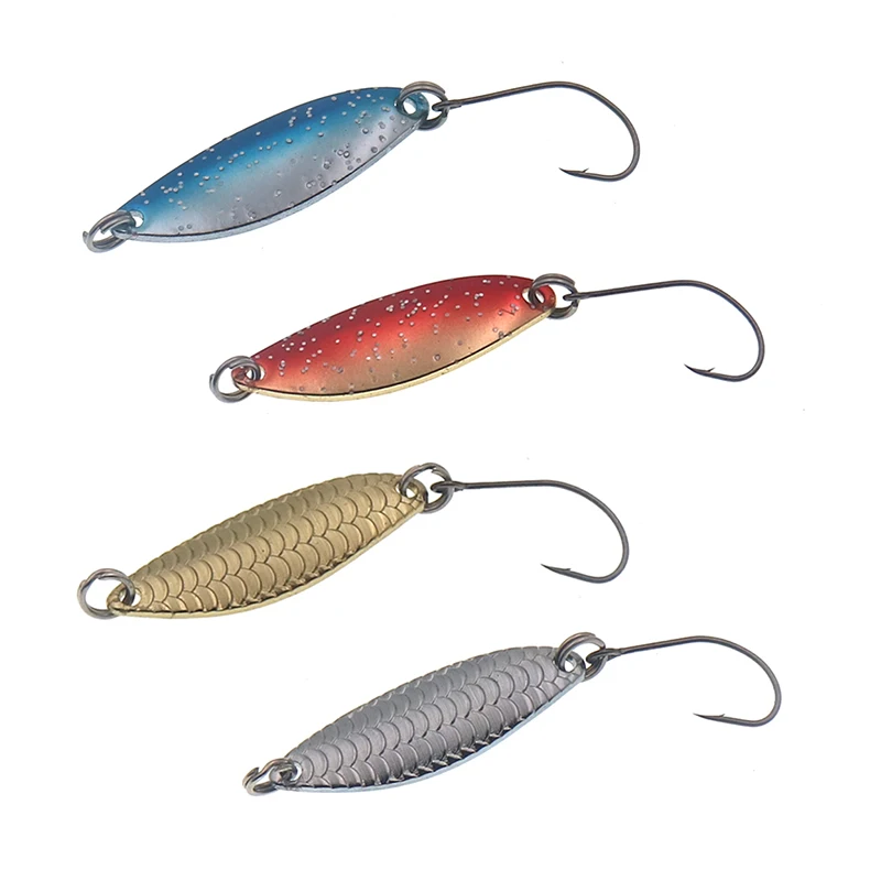 4 шт./лот металлическая приманка в виде ложки 2 5 г 3 см микро-ложки с одним крючком