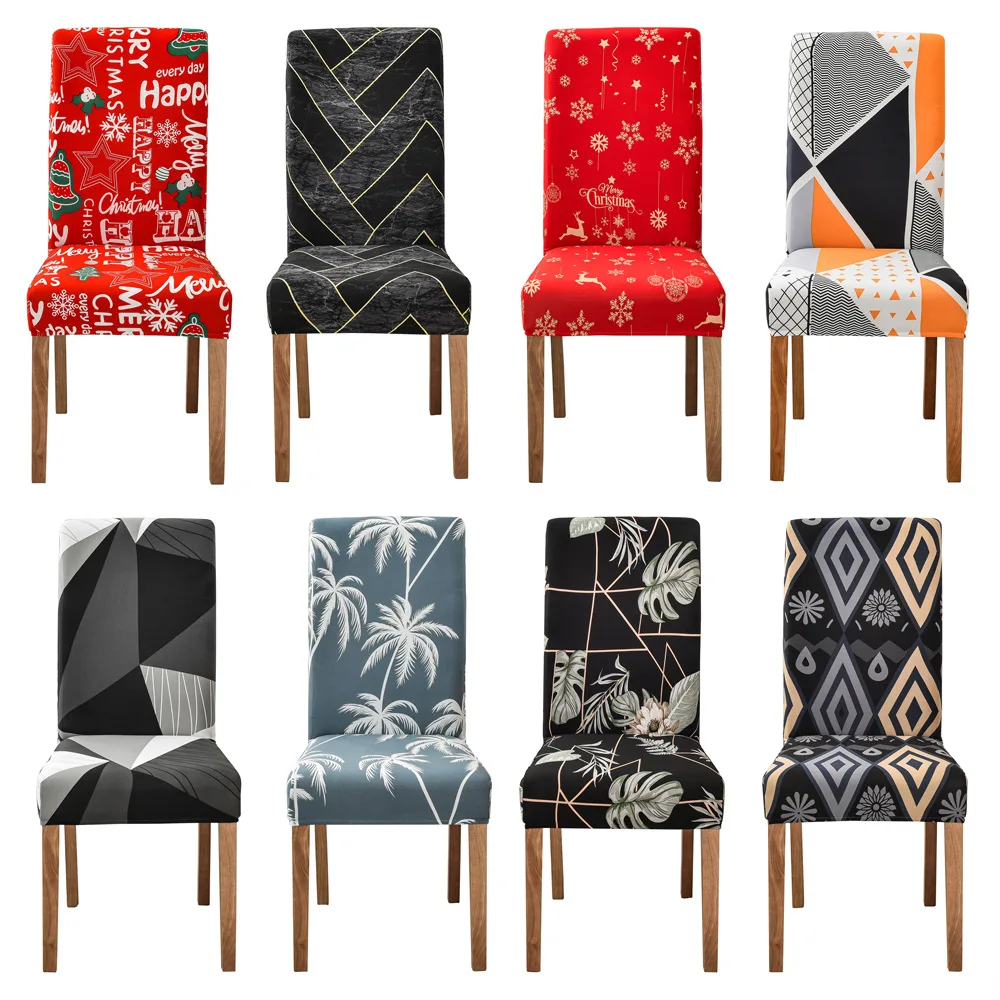 Эластичный Чехол для стула из спандекса домашний эластичный с цветочным принтом