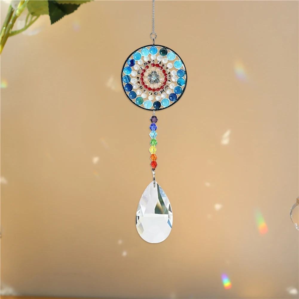 

Hanging Crystal Pendant Suncatcher Life Tree Stone Beads Prism Chakra Rainbow Maker Ornament Home Outdoor Garden Decoration